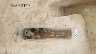 The remains of a young child who died around the age of two or three. (Image: The Gebel el-Silsila Project 2017)